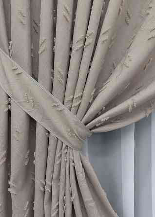 Комплект штор VR-Textil Лен Букле № 1884ш Тауп 200х290 см 2 шт (32-240) Киев