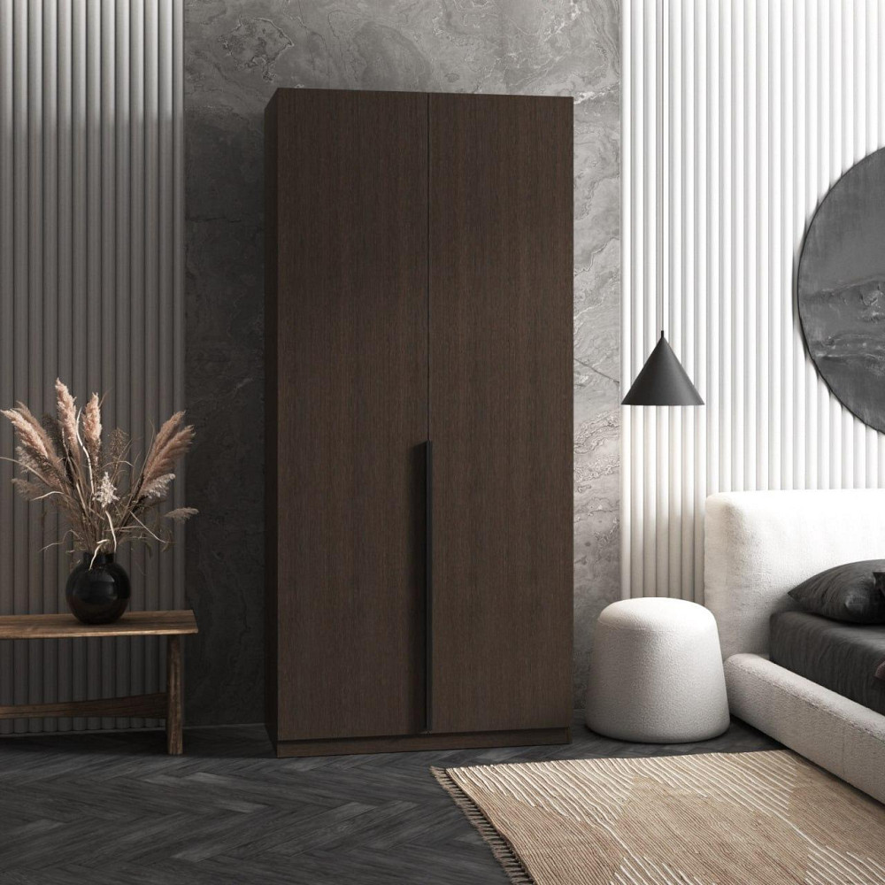 Шкаф для одежды VAYS M-25 Венге Темный, со штангой, ЛДСП, 100×50×220 см - для спальни, гостиной, прихожей Львов - изображение 1