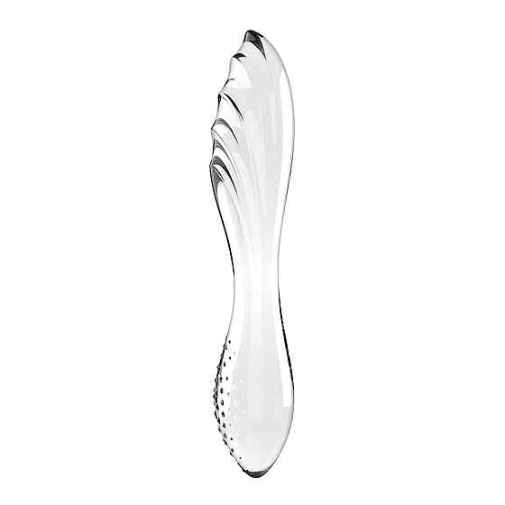 Двосторонній скляний дилдо Satisfyer Dazzling Crystal 1 Transparent, дуже міцний, без стопера Sex Aura Київ