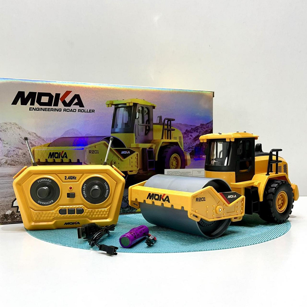 Спецтехніка на радіокеруванні Дорожня ковзанка гумові колеса USB-кабель Жовтий (2136) Чернигов - изображение 4