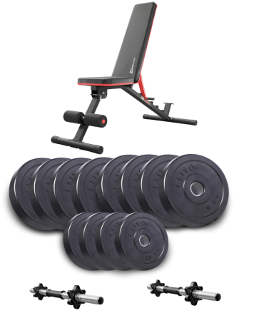 Набір Elitum Titan гантелі 2х26кг з лавою Hop-Sport HS-2050 HB Київ