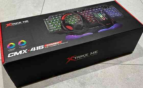 Набір ігрової клавіатури, миша, гарнітура та килимок XTRIKE ME CMX-415. Харків
