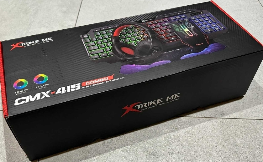 Набор игровой клавиатура, мышь, гарнитура и коврик XTRIKE ME CMX-415. Харьков - изображение 1