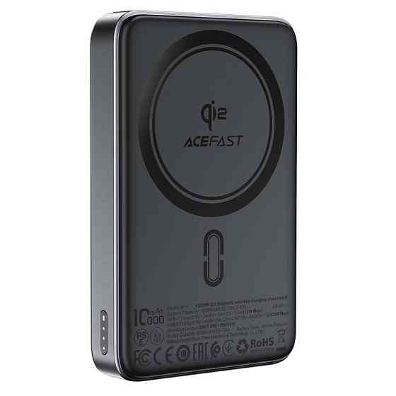 Зовнішній акумулятор ACEFAST M11 PD30W Qi2 magnetic wireless charging power bank 10000 mAh Black Київ