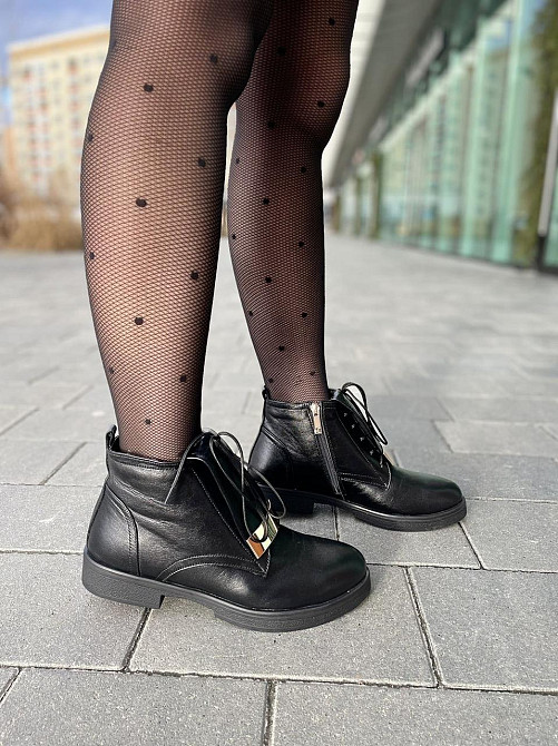 Olli Черевики жіночі OLLI чорні натуральна шкіра зимові высота 10см размер 39 (3256) Коломия - фото 6