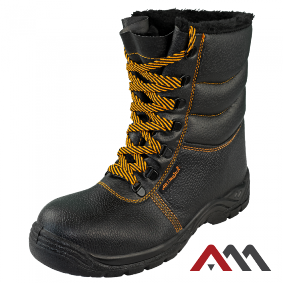 Утеплені робочі Гомілкові черевики (берці) з пресованої шкіри з металевим носком 42 Київ