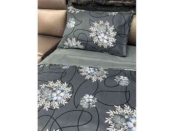 Комплект постільної білизни 2-х сп Printed 10049-7 80г/м2 CLOSED 18-4005 Steel Gray (нав. 2шт 50*70) мікрофібра ТМ ARCLOUD Київ