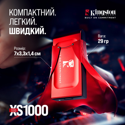 Накопитель SSD USB Type-C 2TB XS1000 Kingston (SXS1000R/2000GA) Винница - изображение 12