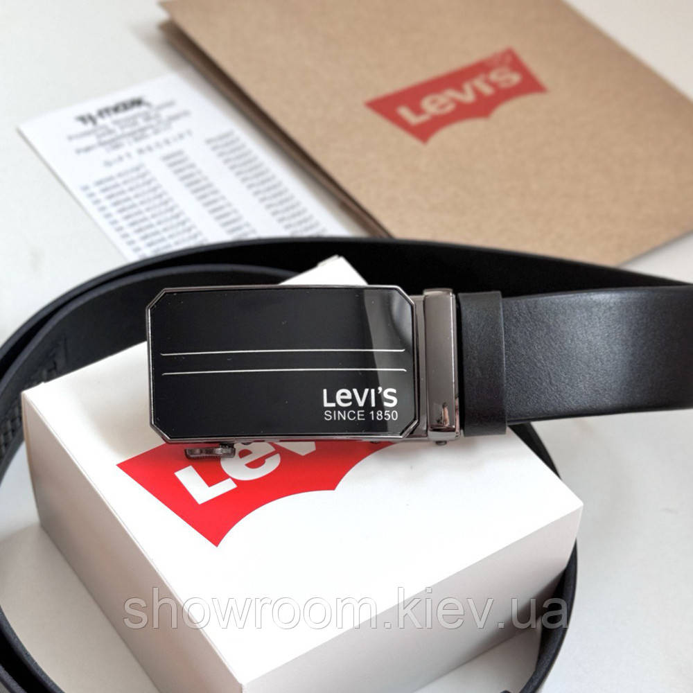 Мужской кожаный брендовый ремень (513) Киев - изображение 3