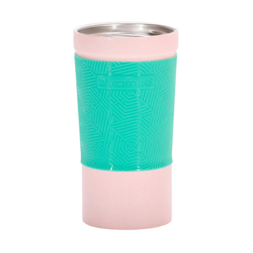 Термокружка 380мл з нержавіючої сталі з TPR вставкою KAMILLЕ 2046 Житомир - фото 7