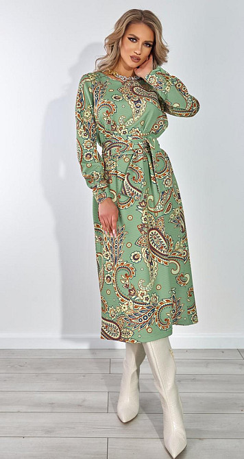 Стильное платье с поясом (42) Киев - изображение 3