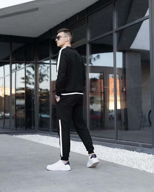 Трикотажний чоловічий спортивний костюм чорний Pobedov Black moon Київ - фото 4