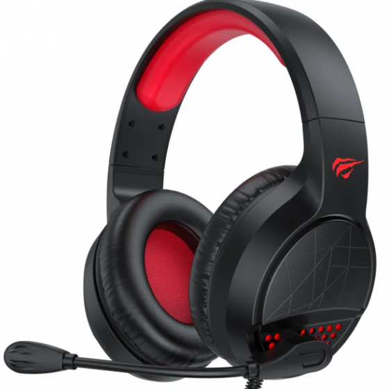 Навушники Havit HV-H660d з мікрофоном AUX чорний/червоний Житомир - изображение 1