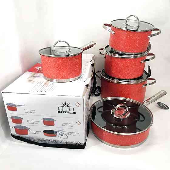 Хороші каструлі, Набір високих каструль, Каструлі посуд для електричних плит, Набір каструль зі сталі JP-48 Івано-Франківськ