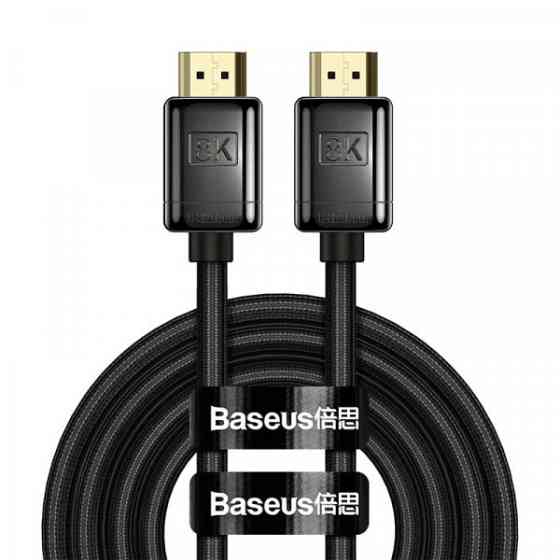 Кабель HDMI M - M, 2m, V2.1 8K, High Definition Series (Zinc alloy) WKGQ000101 Baseus Чорний (WKGQ000101) Київ