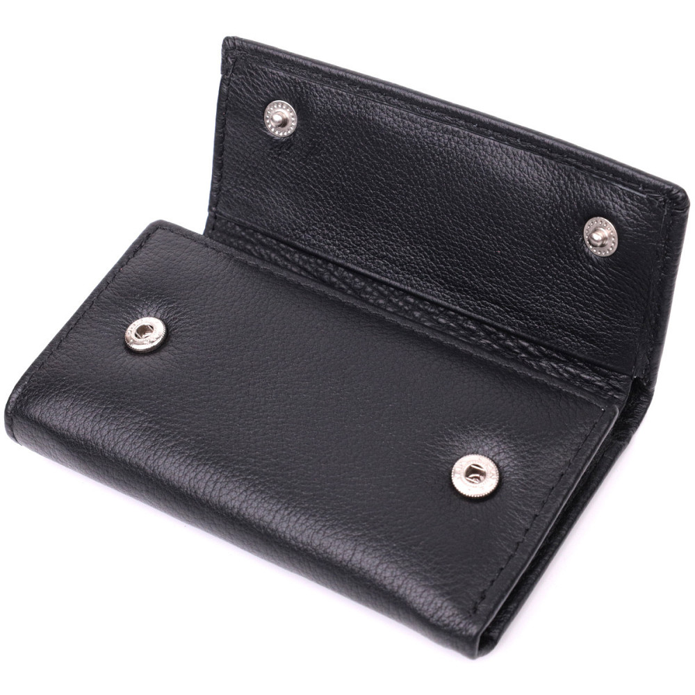 Шкіряна ключниця з 6 карабінами чорна (ST Leather) Київ - фото 15