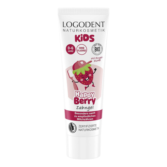БІО-Гель зубний для дітей Kids Happy Berry без фтору Logodent 75 мл Київ