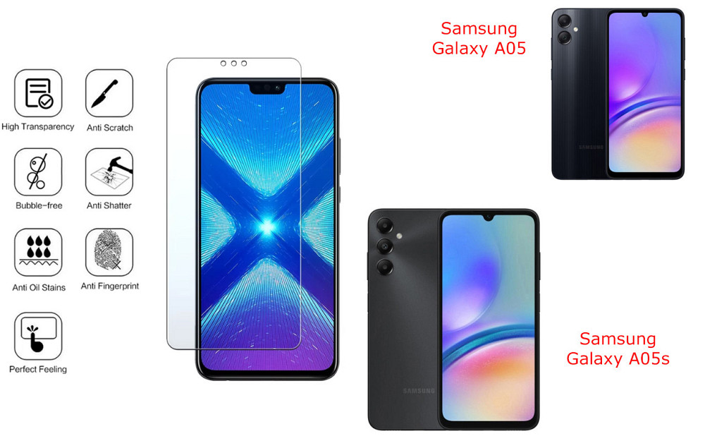 Защитное стекло NeoGlass для Samsung Galaxy A05, Galaxy A05s – ультрапрозрачное и устойчивое Киев - изображение 4