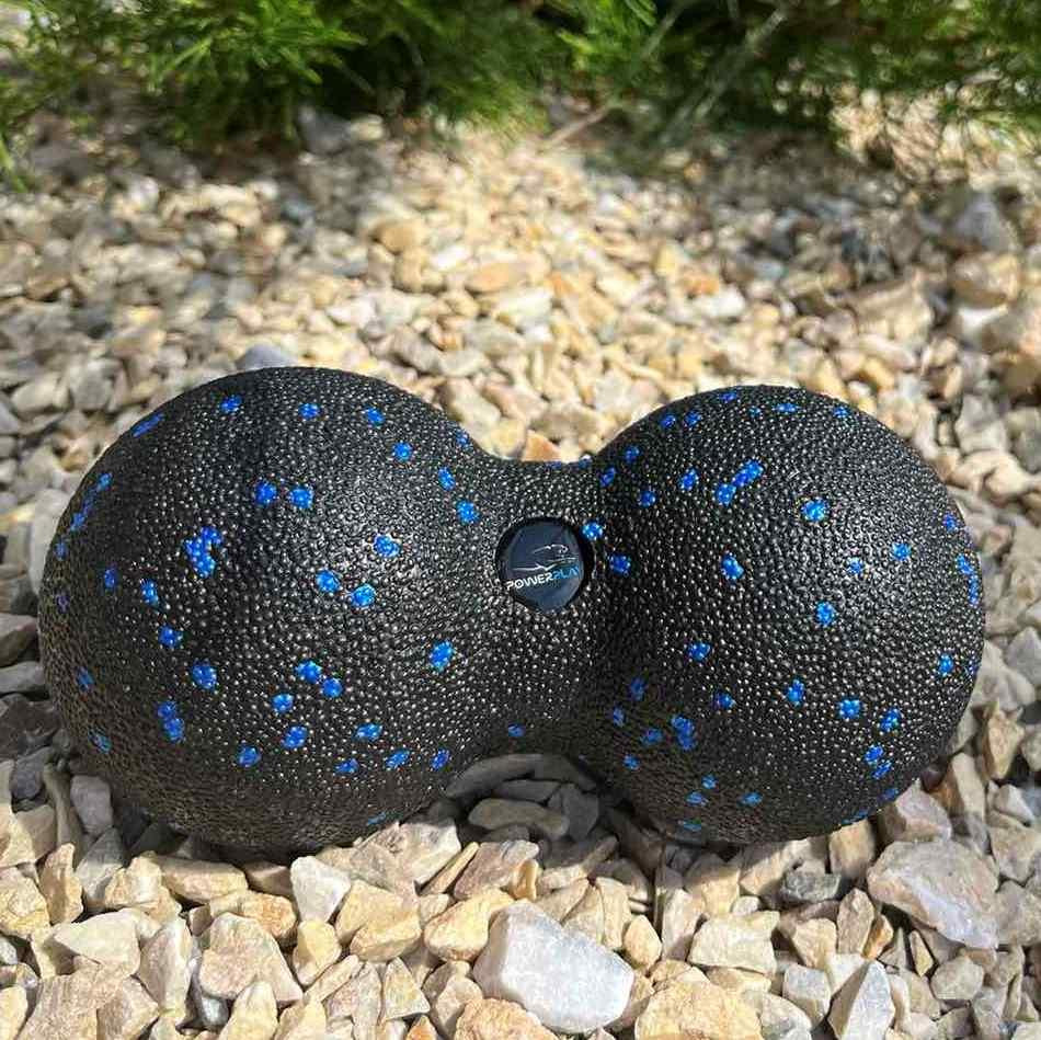 Масажний м'яч подвійний PowerPlay PP-4352 Epp foam peanut ball (d8*16cm.) Чорно/Синій Кам'янське - фото 5