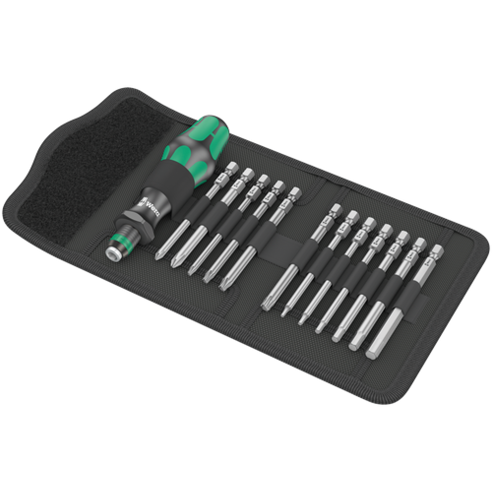 Трещоточна викрутка-бітотримач 1/4'' Wera 12-в-1 з подовженими бітами 89мм, 05004171001 Одеса - фото 1