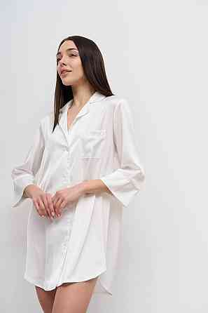 Жіноча нічна сорочка подовжена шовкова Айворі M Харків