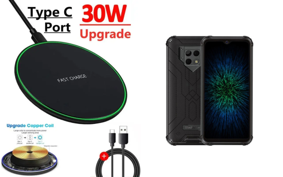 Беспроводное зарядное устройство Copper до 30W для Blackview BV9800 Pro, USB-C, LED Киев