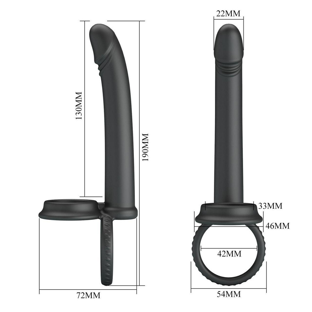 Силиконовая насадка на член для двойного проникновения Moses waterproof Sex Aura Киев - изображение 9