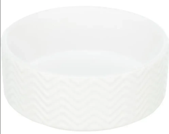 Миска для собак Trixie керамічна 0.4мл 13 см біла Вінниця