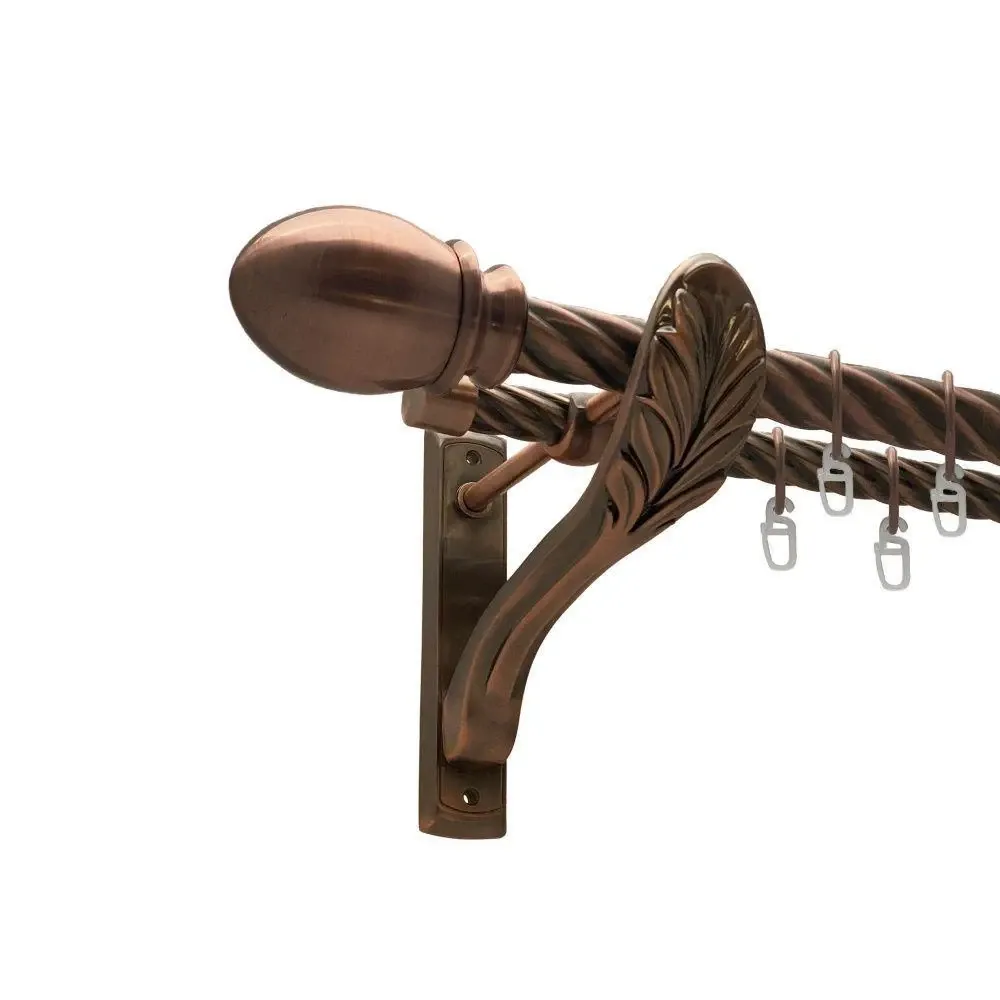 Карниз Orvit Белуно металевий дворядний ретро скручена труба кільце металеве Мідь 25\19 мм 200 см Львов - изображение 1