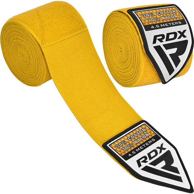 Бинти для боксу RDX WX Professional Boxing Hand Wraps Yellow (4.5м.) Кам'янське - фото 1