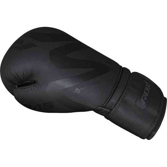 Боксерські рукавиці RDX F15 Noir Matte Black 16 унцій (капа в комплекті) Кам'янське