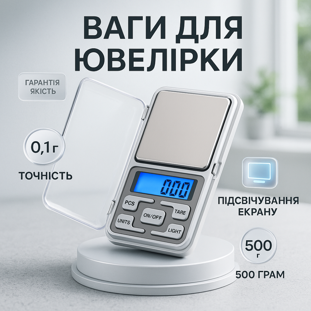 Весы ювелирные карманные Pocket Scale MH-500 0.1 - 500 г OH-39 Львов - изображение 5