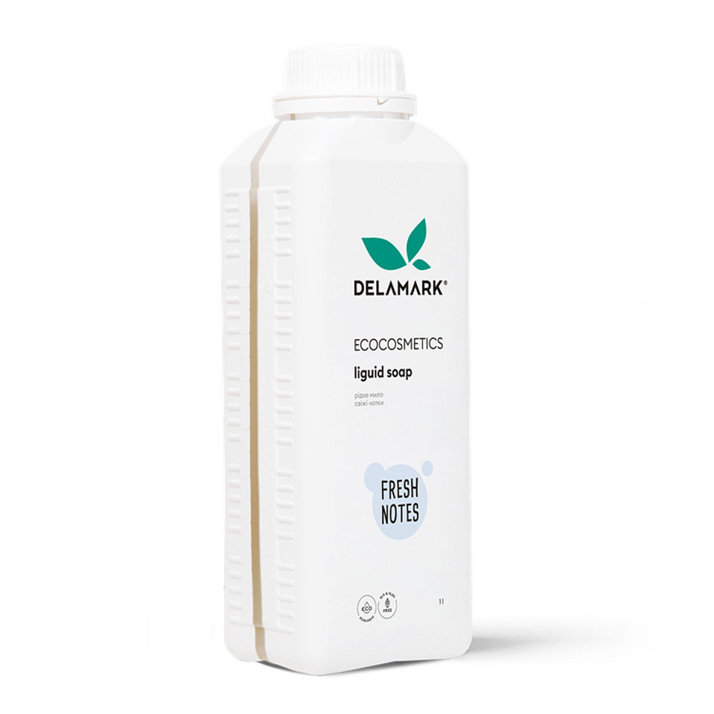 Мило рідке косметичне Свіжі нотки De La Mark 1000 мл Київ - фото 2