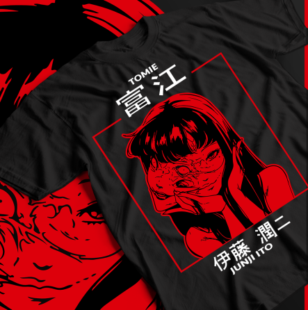 Футболка аниме Джунджи Іто Узумаки Хоррор оверсайз (S/M/L) Черний AnimeJ0647 Днепр