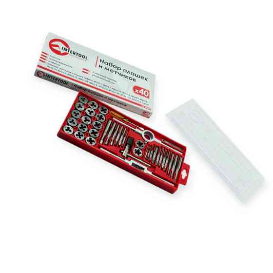 Набір плашок та мітчиків 40 шт M3-M12 кейс Мукачево