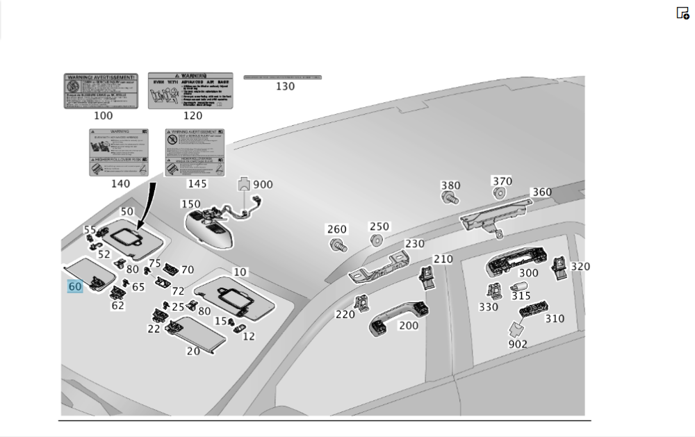 Mercedes-Benz  A1668100810 9H43 Додатковий сонцезахисний козирок переднього пасажира ML/GLE W166 GLE Coupe C292 GL/GLS X166 Одеса - фото 2