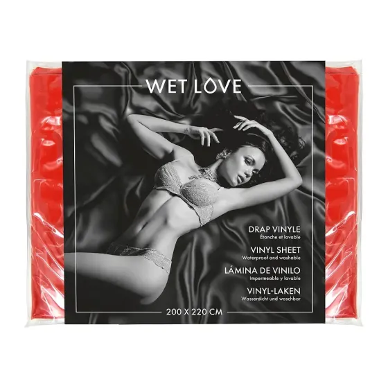 Простирадло з вінілу Fetish Tentation Red 220x200, червоне Львів