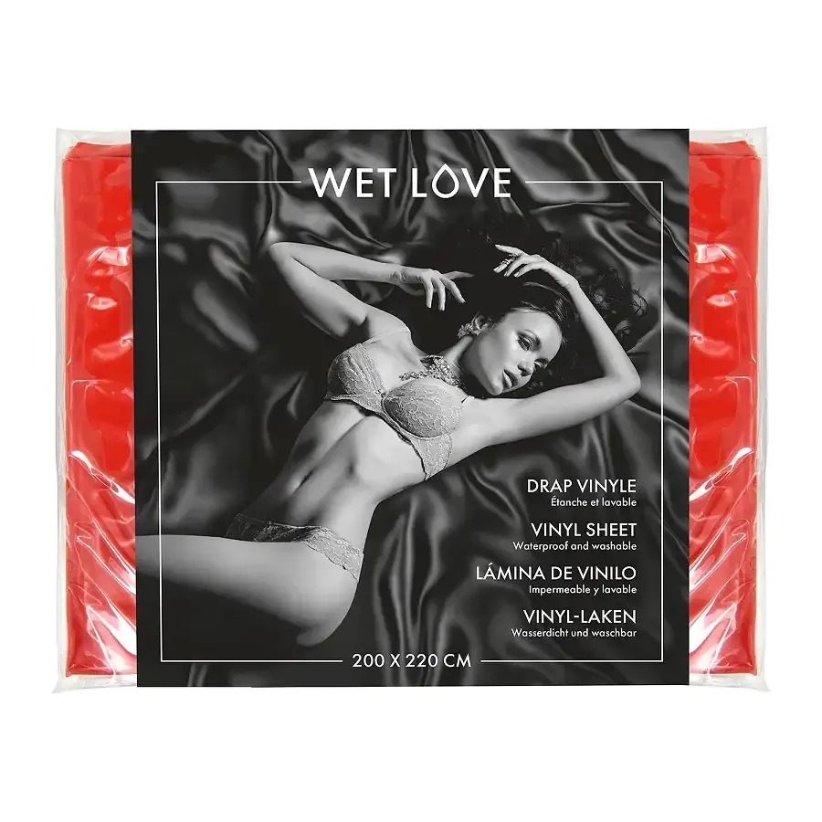 Простирадло з вінілу Fetish Tentation Red 220x200, червоне Львів - фото 1