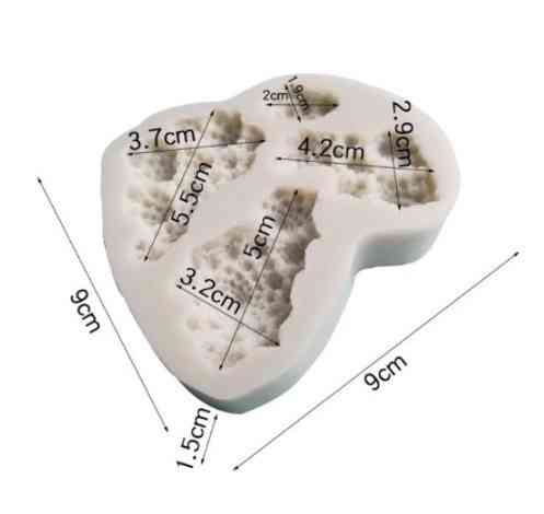 Молд силиконовый Кораллы 90 на 90 мм серый Киев