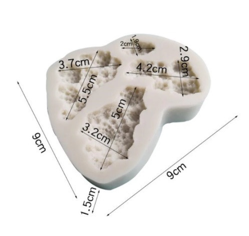 Молд силиконовый Кораллы 90 на 90 мм серый Киев - изображение 3