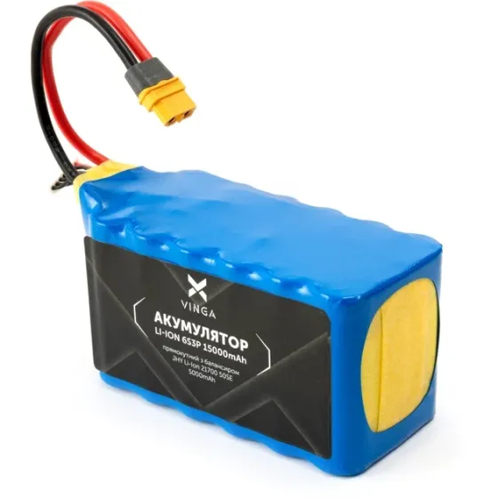 Акумулятор для дрона Vinga Li-ion 6S3P 15000mAh з балансиром (JHY Li-Ion 21700 5000mAh) (V6S3P-5000) Київ
