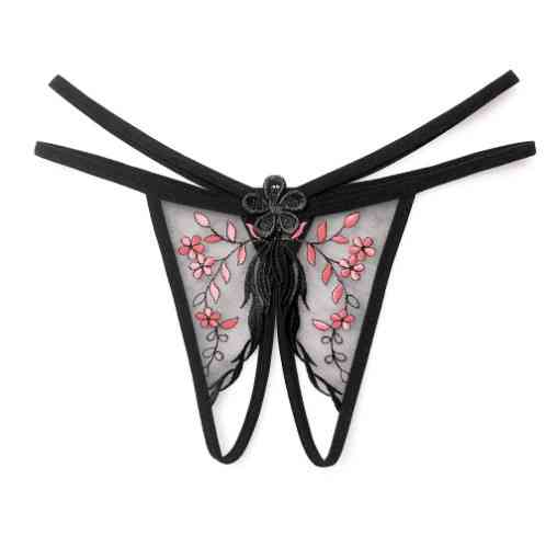 Трусики еротичні чорні з розрізом унісекс - розмір універсальний, резинка до 85см Київ