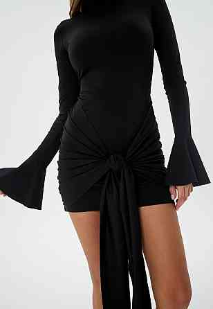 Жіноче стильне мініплаття зі складками мікродайвінг Чорний, 44/46 Одеса