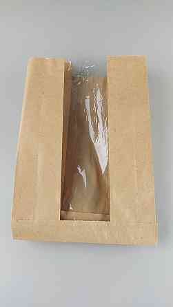 Пакет паперовий з вікном 18*27,5 див. коричневий 1000 шт. Харків