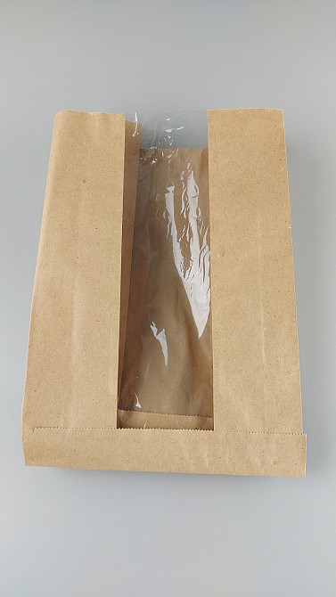 Пакет паперовий з вікном 18*27,5 див. коричневий 1000 шт. Харків - фото 1