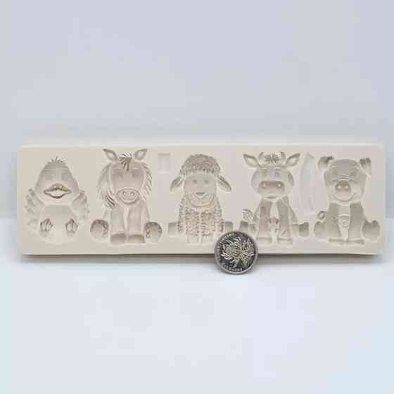 Молд силіконовий Тварини 210 на 60 мм сірий Київ