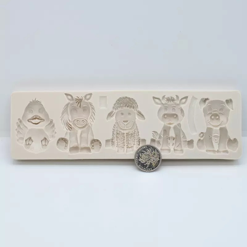 Молд силиконовый Животные 210 на 60 мм серый Киев - изображение 5