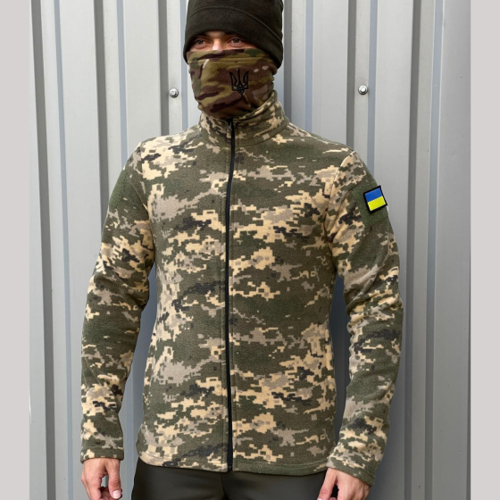 Тактична флісова кофта армійська фліска для військових ЗСУ військова камуфляж Одеса
