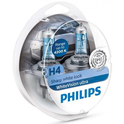 Автолампа Philips H4 WhiteVision Ultra +60% 2шт (12342WVUSM) Вінниця - фото 4