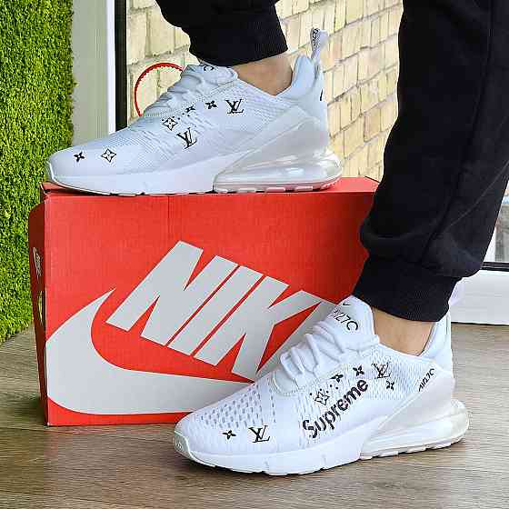 Кроссовки Nike 270 Мужские Белые Найк с Амортизацией Тканевые Летние Сеточка (размеры: 40,41,42,43,44,45)-11 Днепр